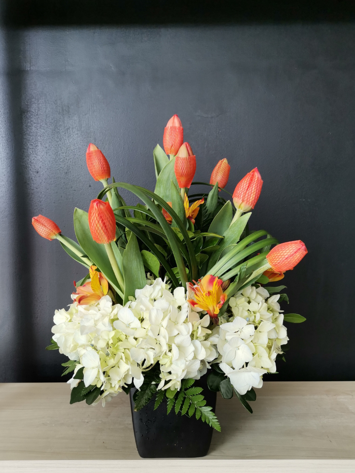 Producto: Cumpleaños / código: Arreglo Thalia - Tulipanes naranjas