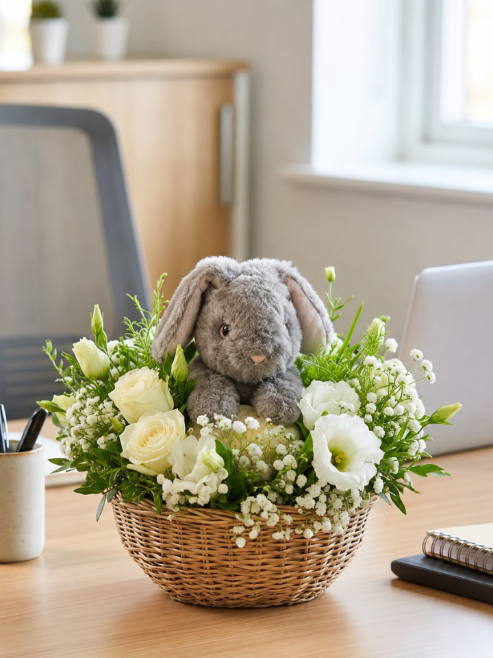 Producto: Destacados / código: Conejito con flores